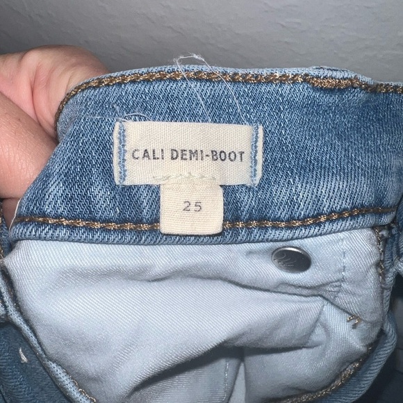Madewell Cali Demi Boot Light Wash Denim Jean Size 25 - Picture 7 of 7